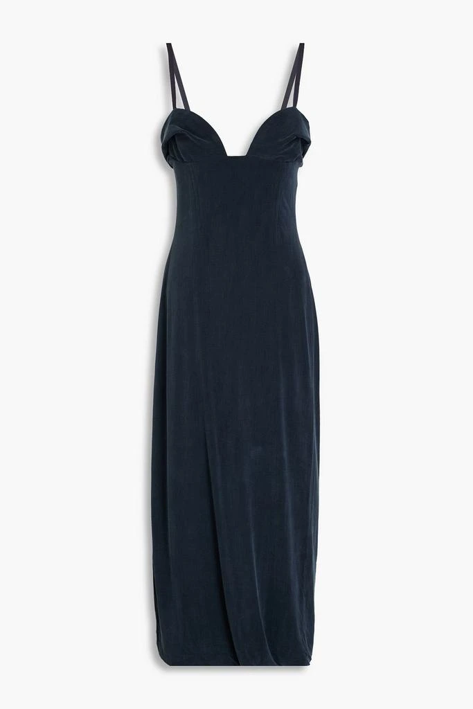 Jacquemus Praia cupro-blend midi dress 1