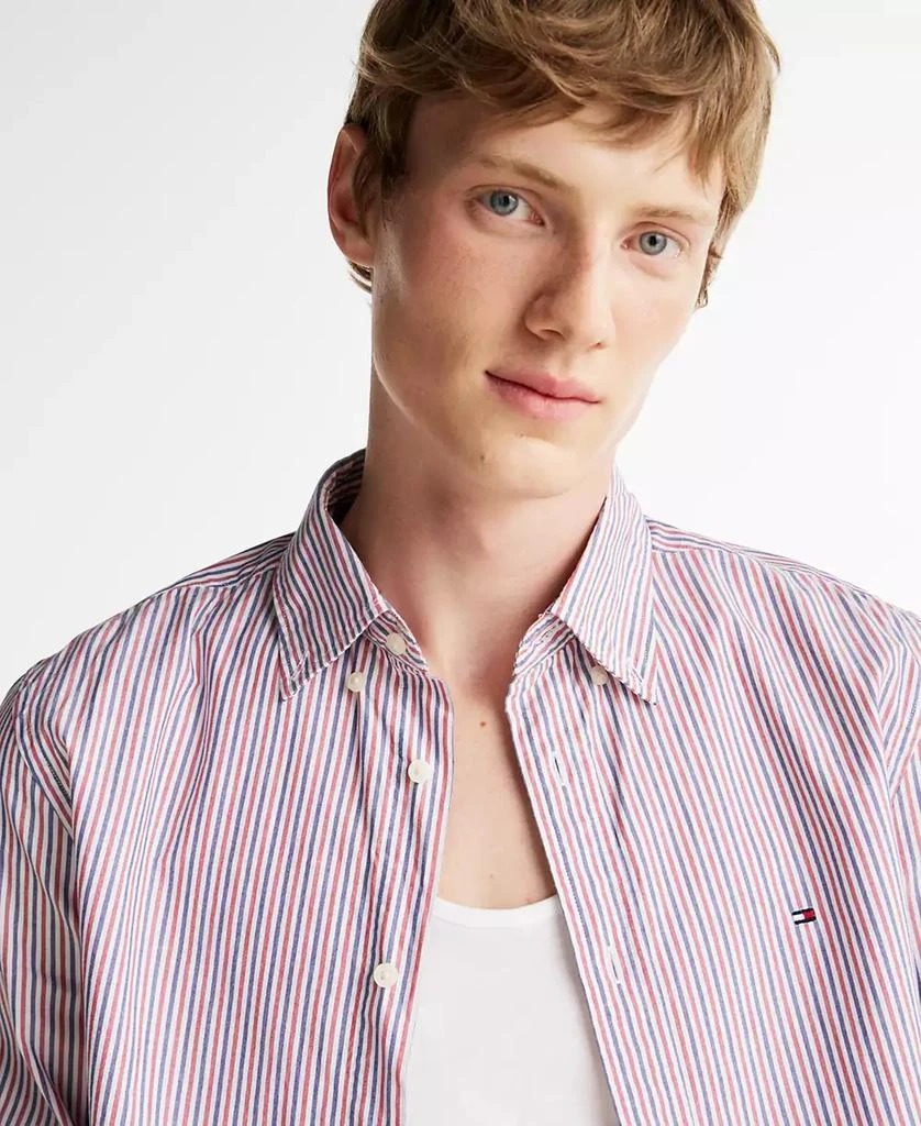 Tommy Hilfiger Men
s Regular-Fit Striped Poplin Shirt 3