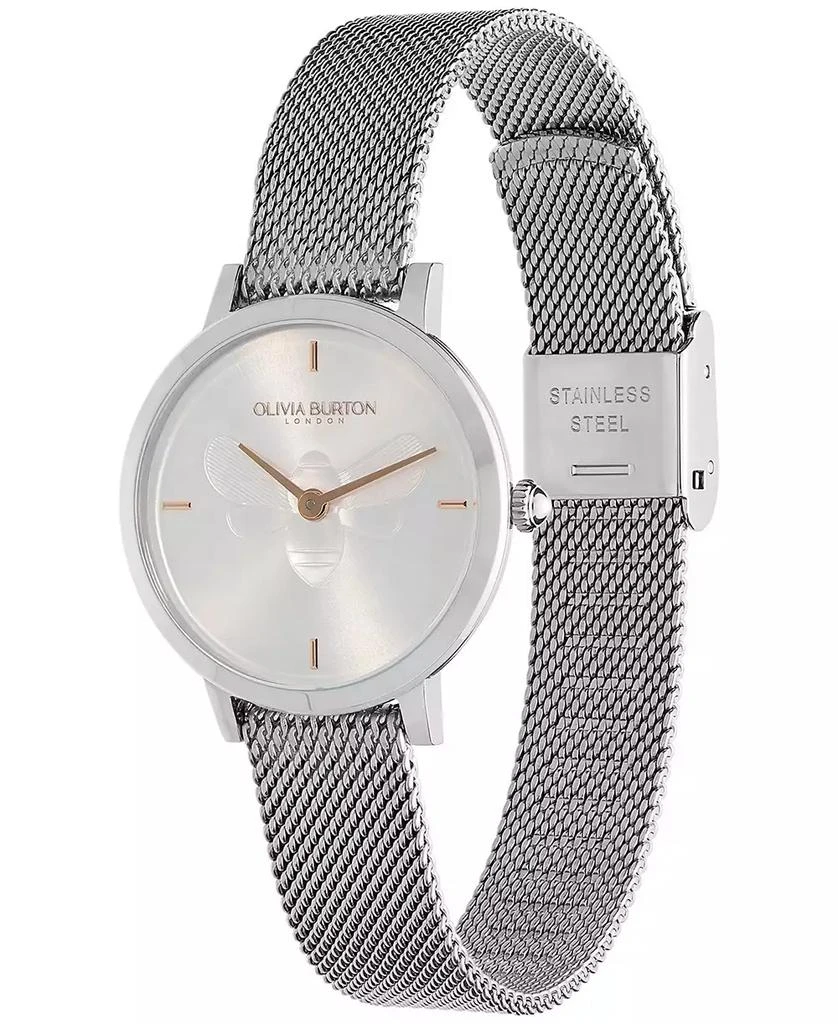 Olivia Burton Women's Ultra Slim Bee Silver-Tone Stainless Steel Watch 28mm 2