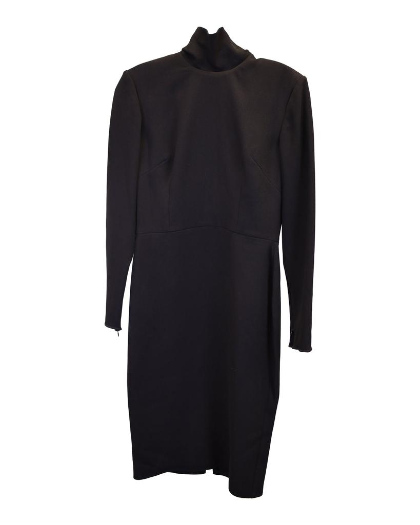 Alex Perry Mock Neck Dress in Black Triacetate