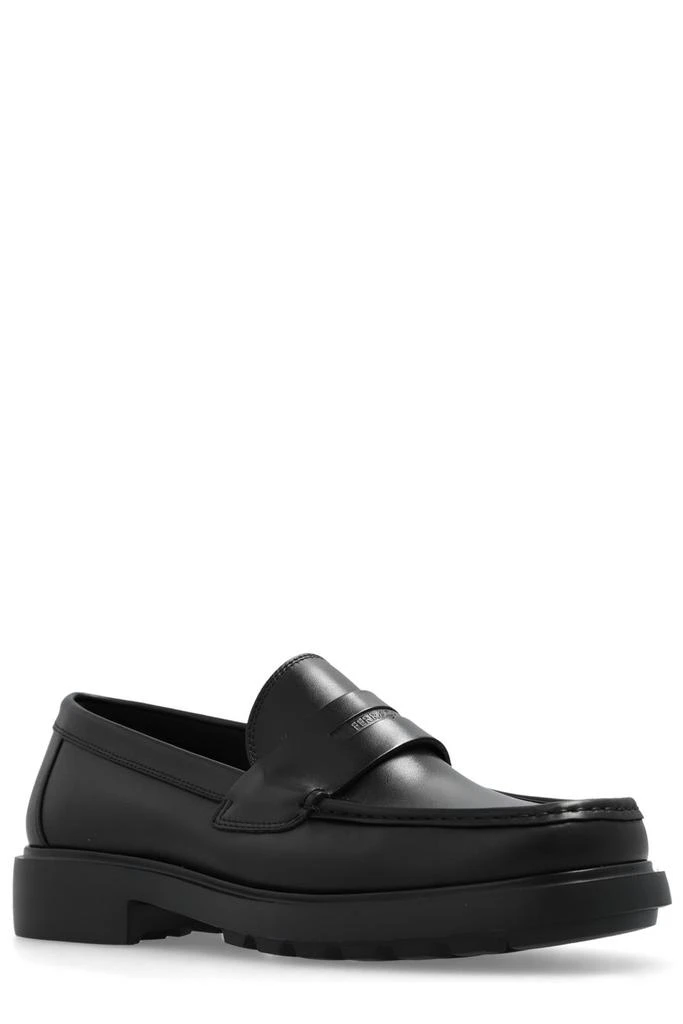 Salvatore Ferragamo insignia loafers SALVATORE FERRAGAMO LOGO CANVAS & LEATHER SLIP ON LOAFERS  main image 3