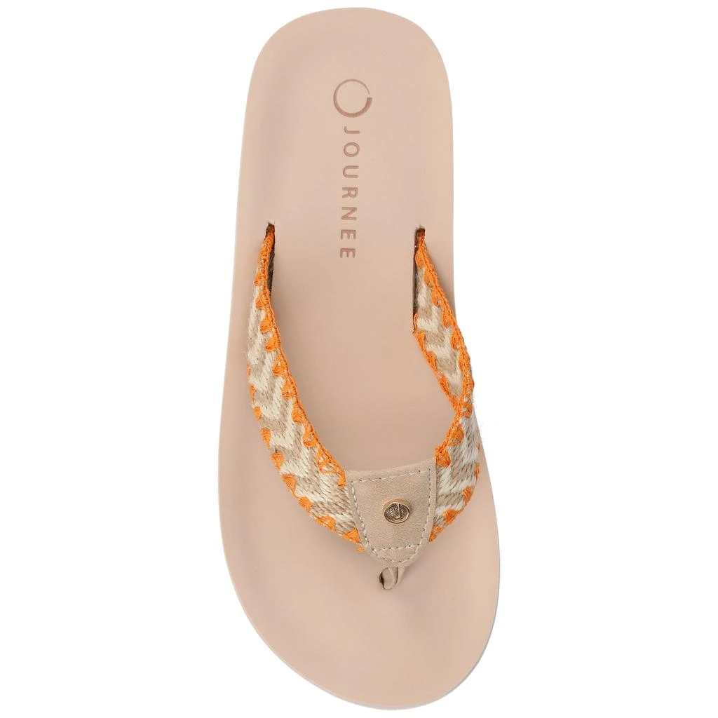 JOURNEE Women's Eloddie Flip Flop Beach Sandals 4