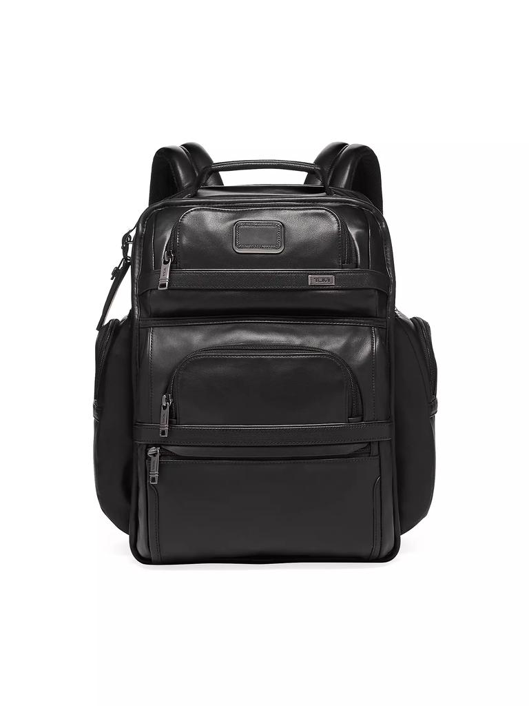 Tumi Alpha Leather Compact Laptop Brief Pack