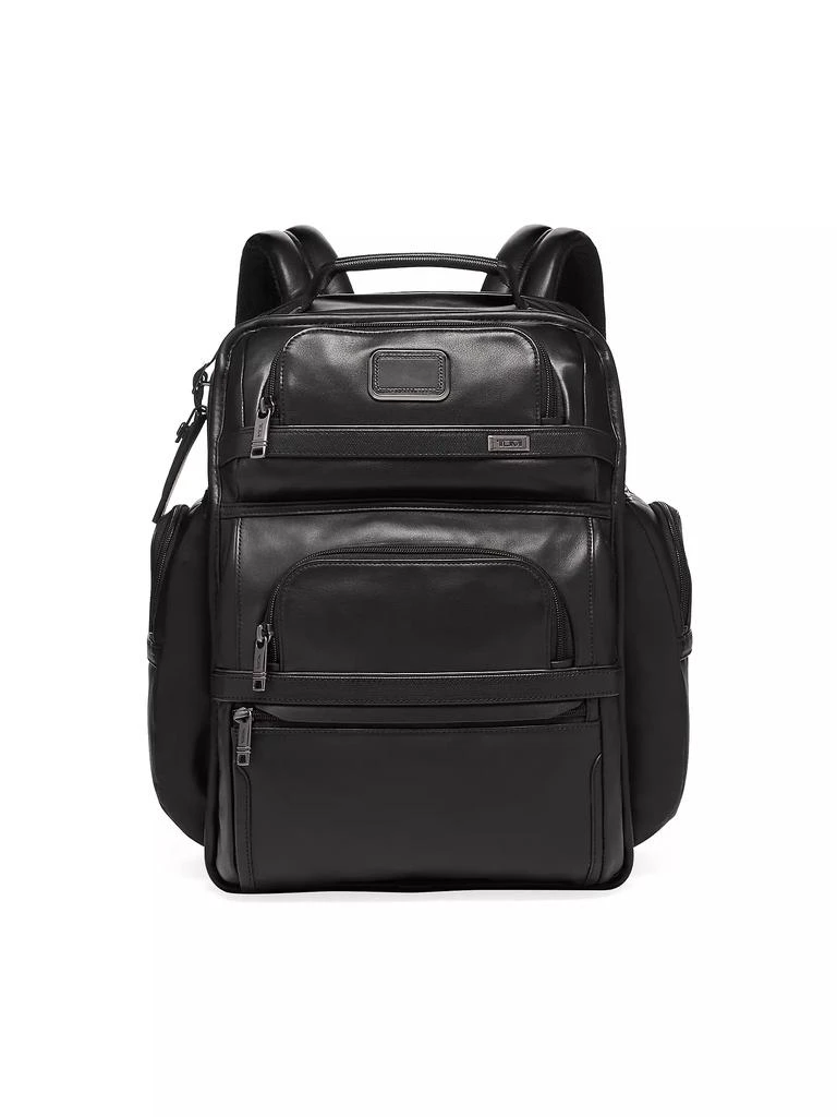 TUMI Alpha Leather Compact Laptop Brief Pack 1