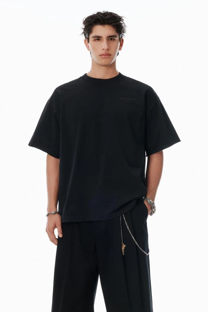 Alexander Wang Black Cotton Logo T-Shirt 1