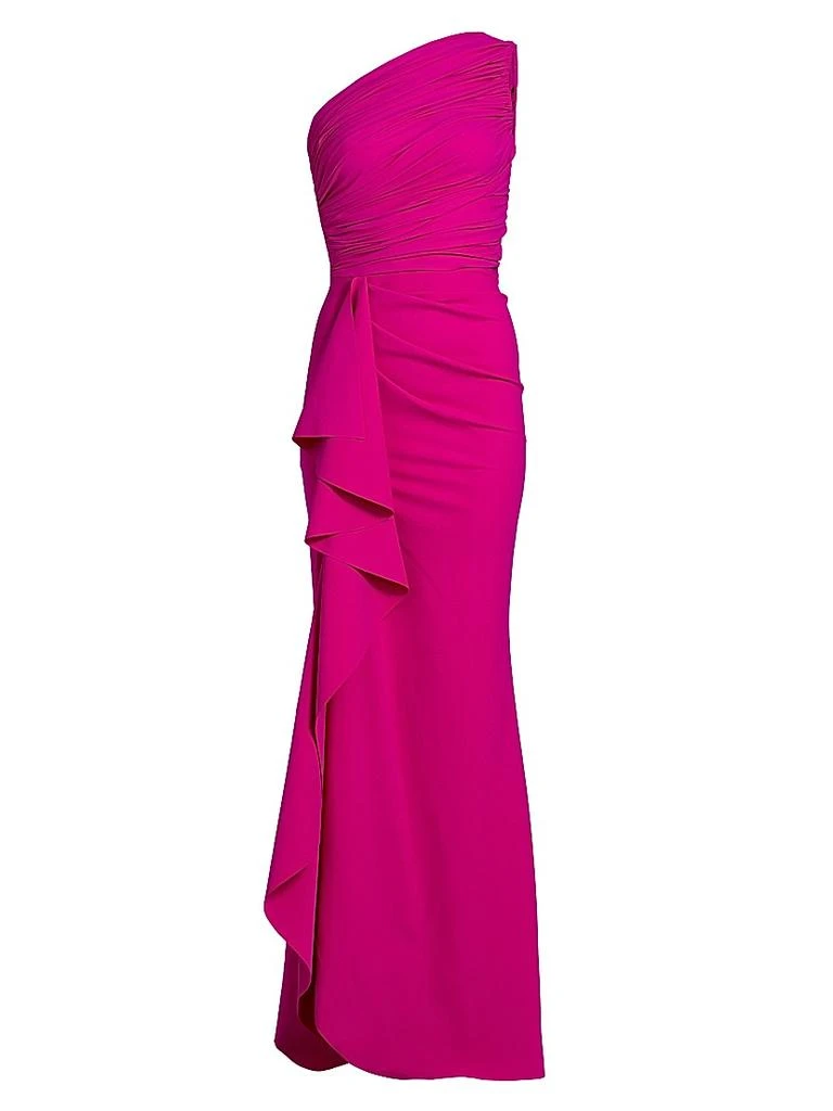 Chiara Boni Aziza Ruched One-Shoulder Gown 1