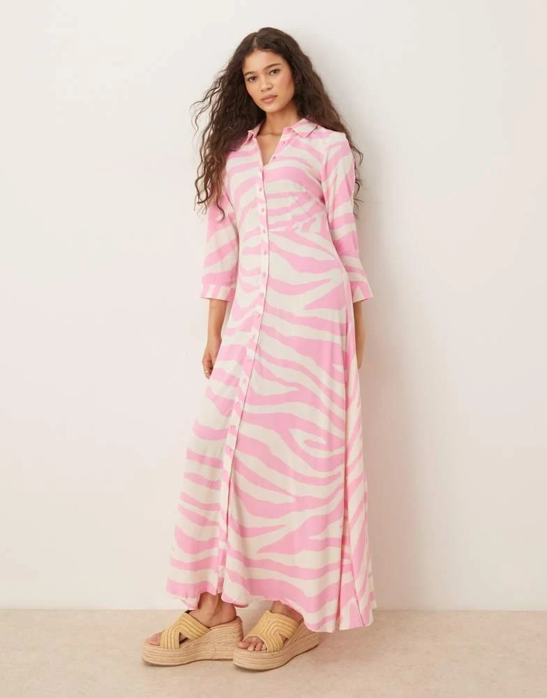 knee length dresses for ladies YAS - Yassavanna Long Shirt Dress Star White Sumelli main image 0