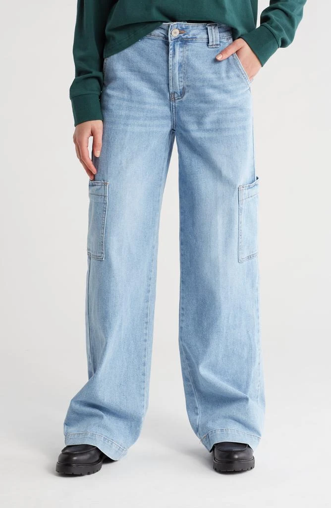FLYING ANGEL High Waist Cargo Jeans 1