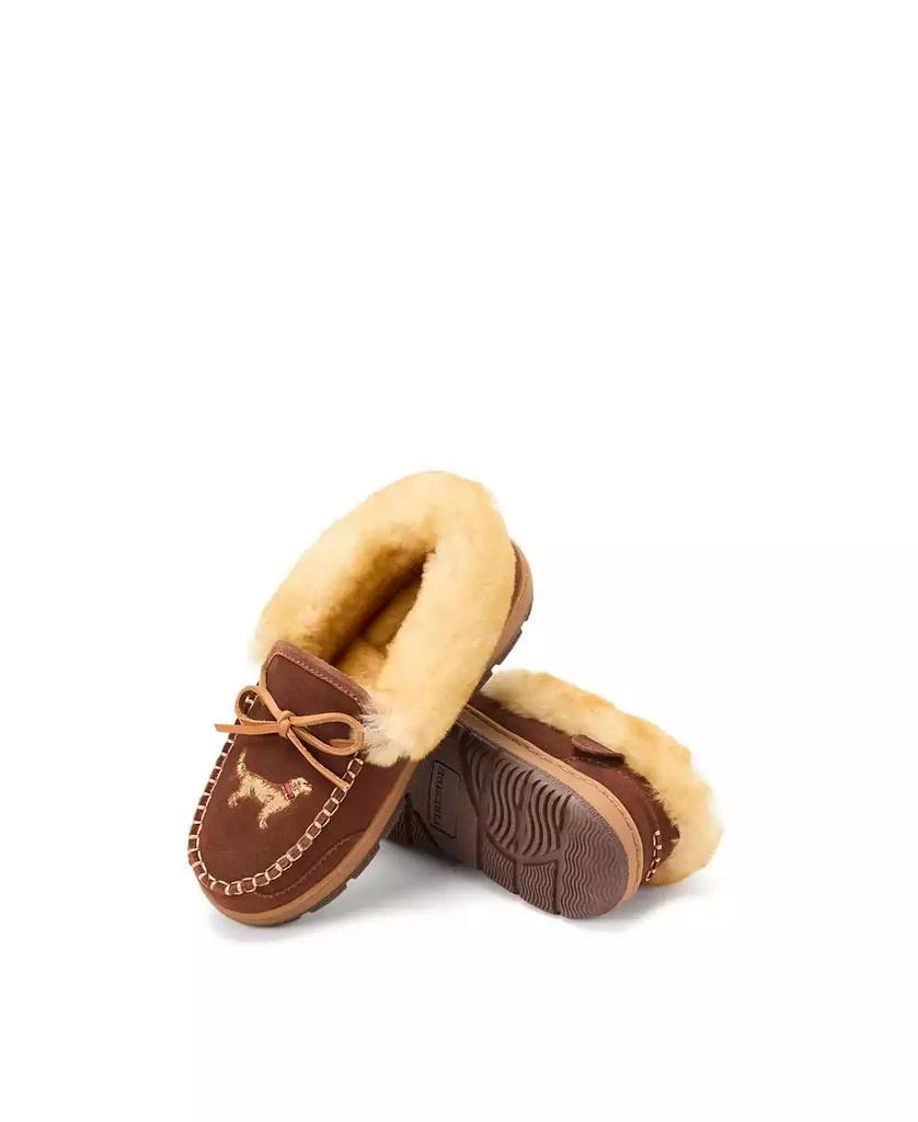 Dear Foams Women
s Gladstone Genuine Shearling Moccasin with Stitching 6