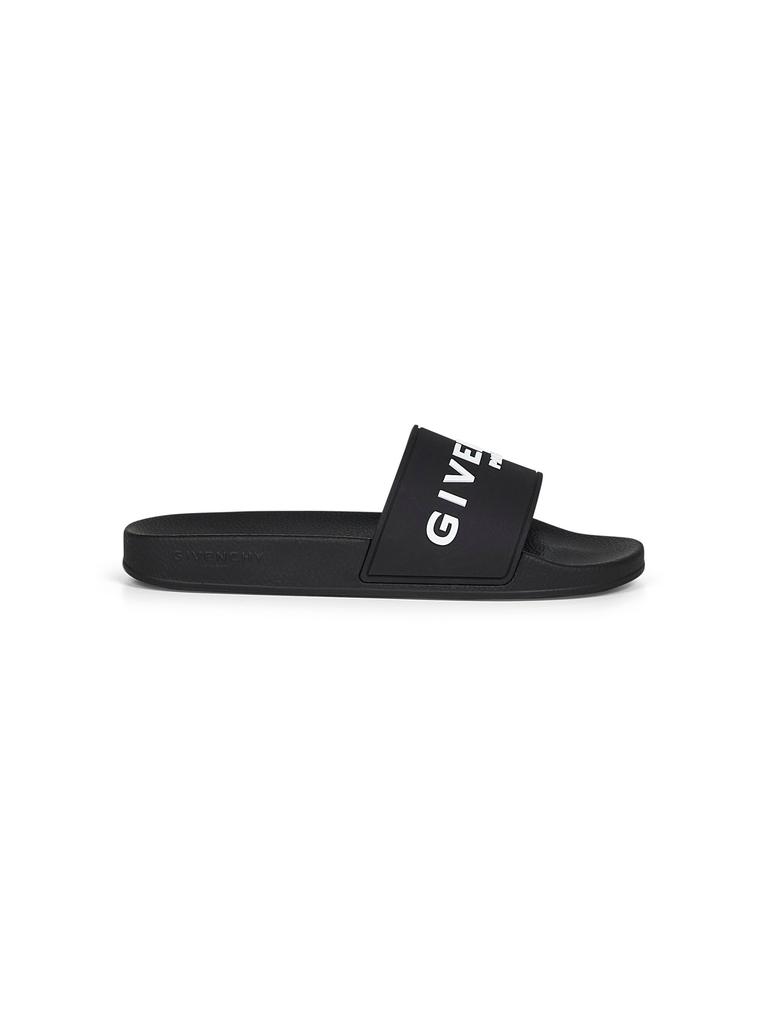Givenchy GIVENCHY | Black rubber GIVENCHY PARIS flat sandals | Man | 39