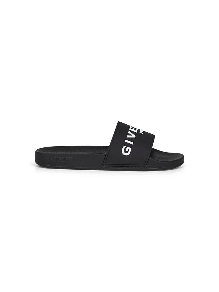 Givenchy GIVENCHY | Black rubber GIVENCHY PARIS flat sandals | Man | 39 1