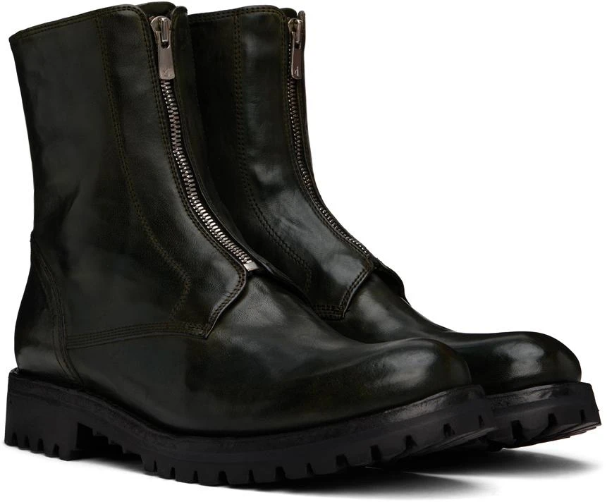 Officine Creative Green Ikonic 003 Boots 4