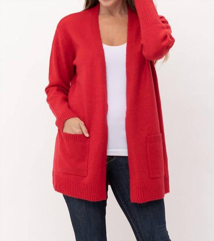 CIELO Cielo - Cielo Open Front Mossy Cardigan