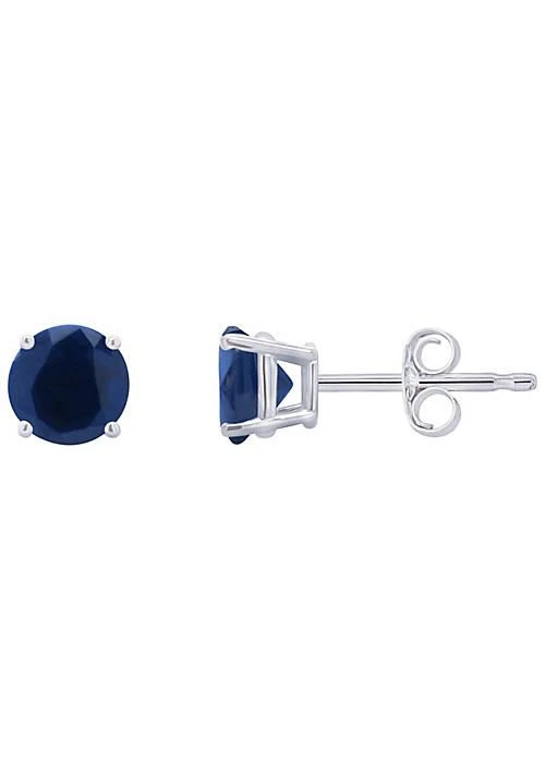 Belk 
Co. 14K Gold 5mm Round Sapphire Stud Earrings