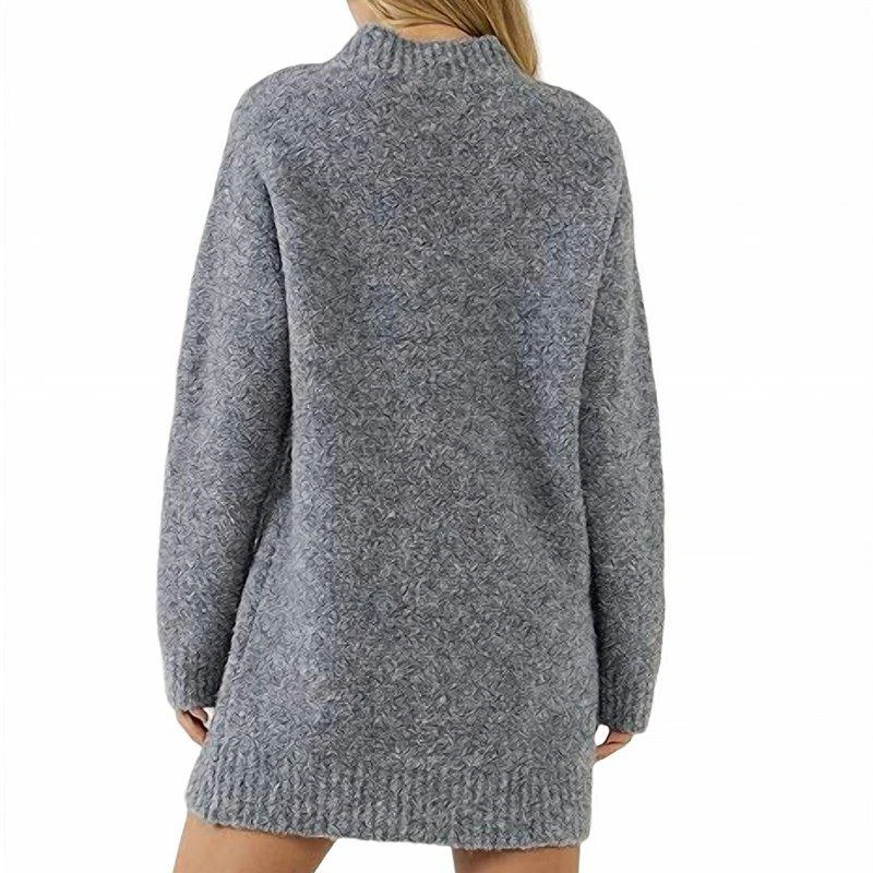 English Factory Cozy Round Neck Sweater Dress 2