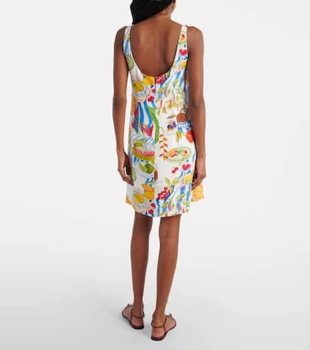 Farm Rio Printed linen minidress 3