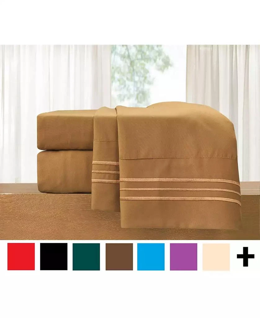 Elegant Comfort Luxury Soft Solid 6-Pc. Sheet Set, King 3