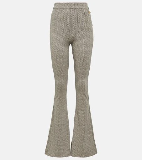 Balmain Monogram jacquard flared pants 1