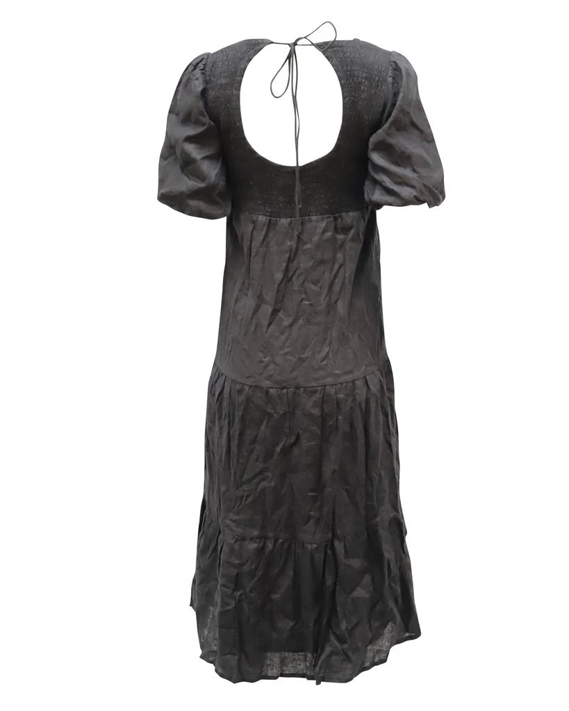 Faithfull the Brand Faithfull The Brand Alberte Midi Dress in Black Rayon 2