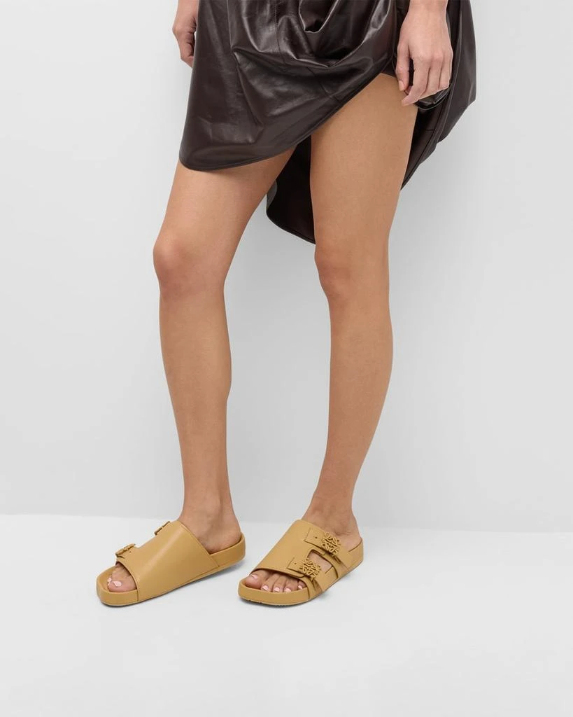 Loewe Ease Leather Dual-Buckle Slide Sandals 2