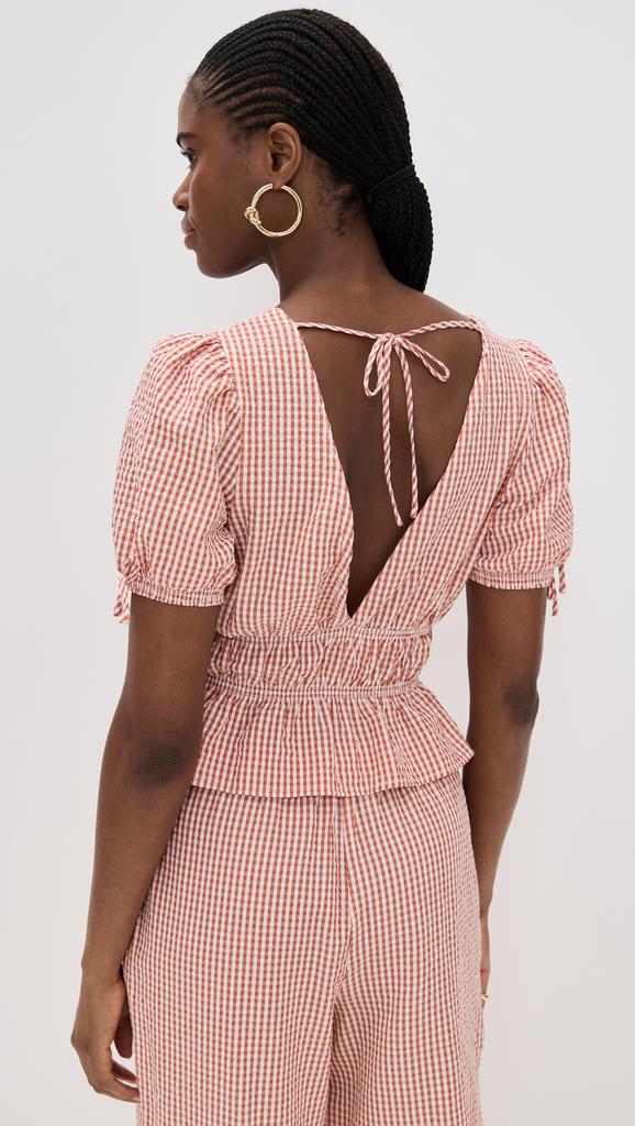 Wayf Nina Tie Front Top