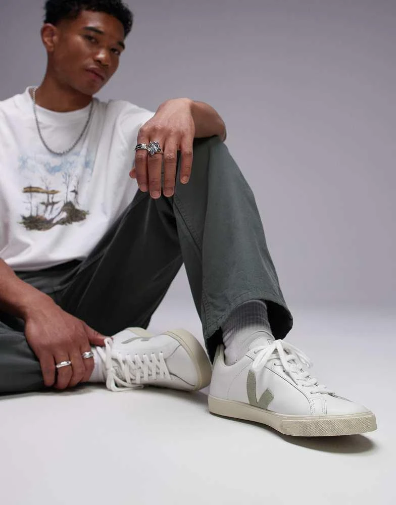 Veja VEJA Esplar logo trainer in extra white clay leather 1