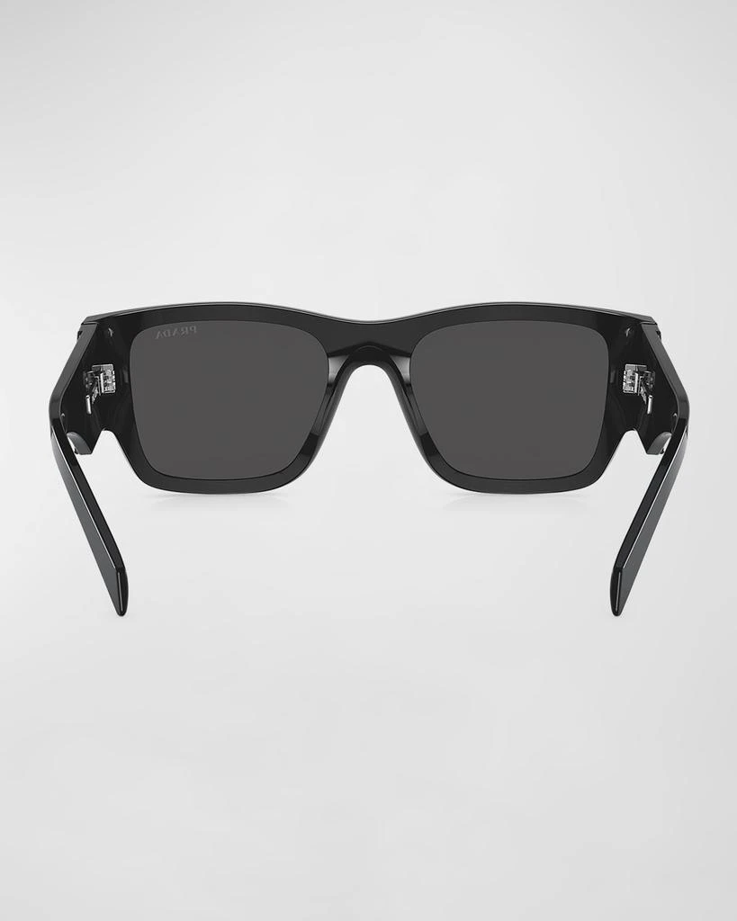Prada Men's PR 02ZSF Acetate Rectangle Sunglasses 4