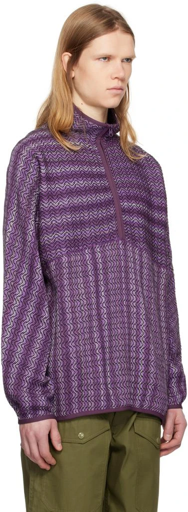 Pilgrim Surf + Supply Purple Mosley Inlay Popover Sweater 2