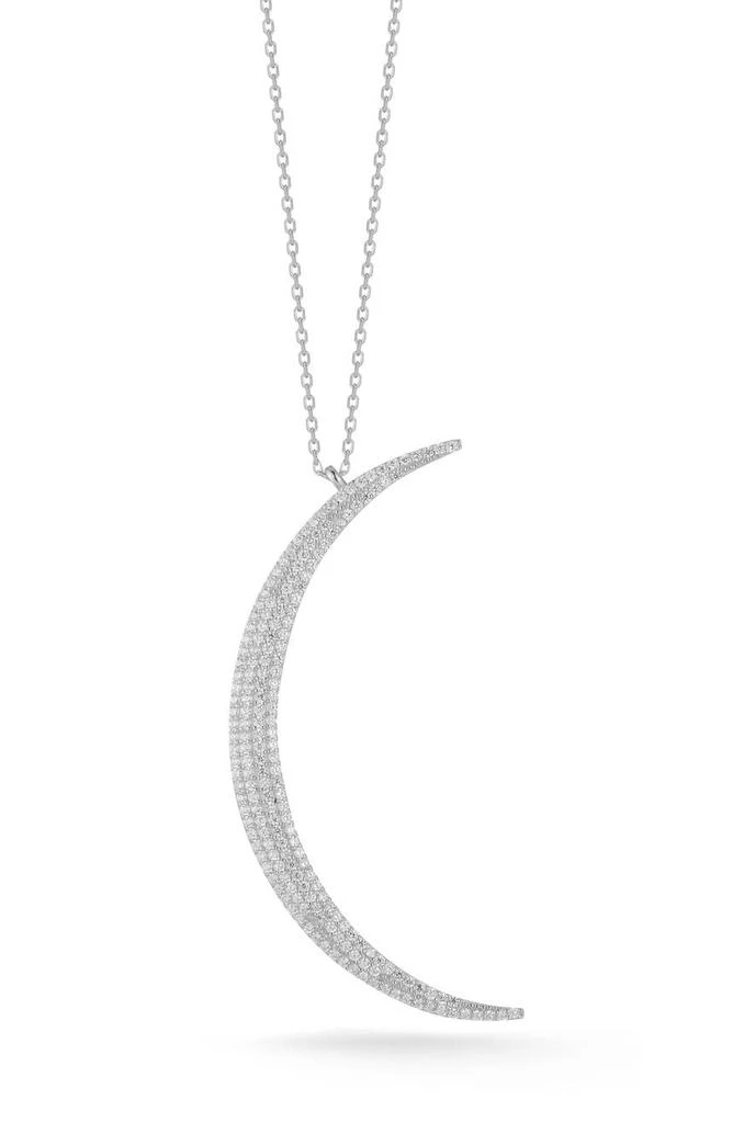 Sphera Milano Sterling Silver & CZ Moon Necklace 1