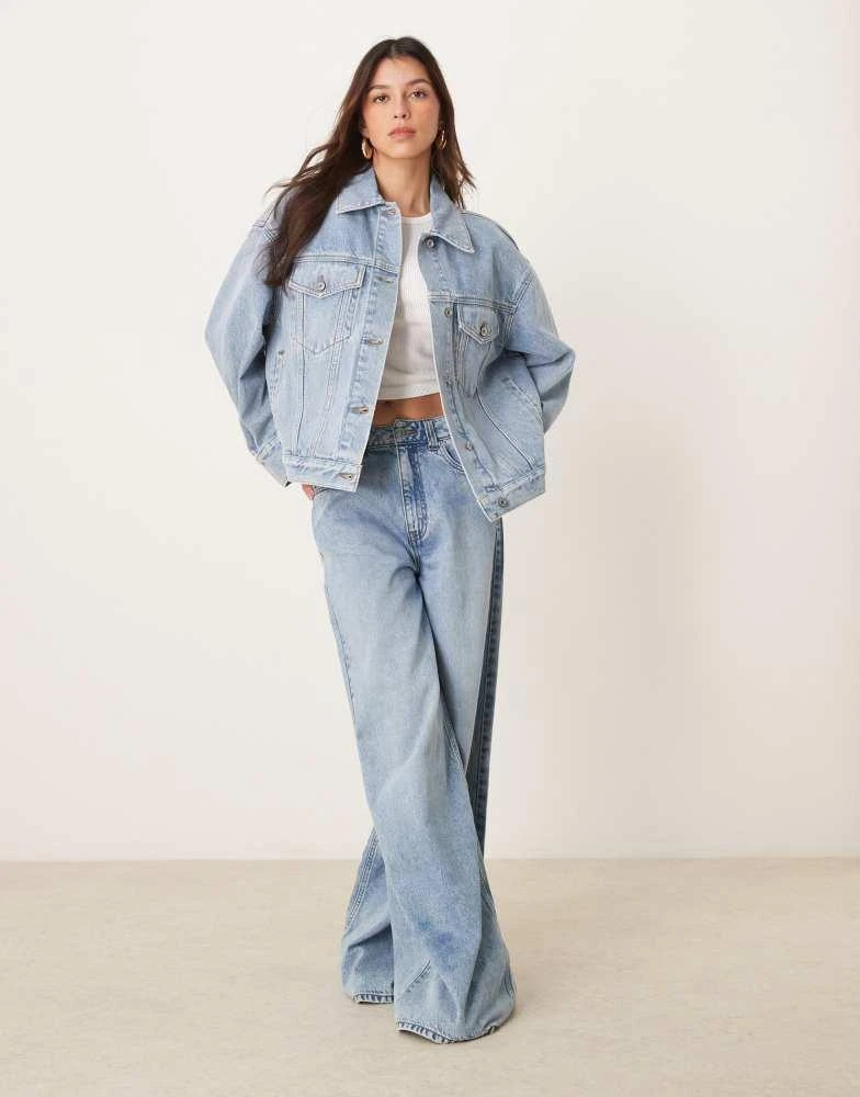 Abercrombie & Fitch Abercrombie & Fitch distressed denim trucker jacket in light denim 1