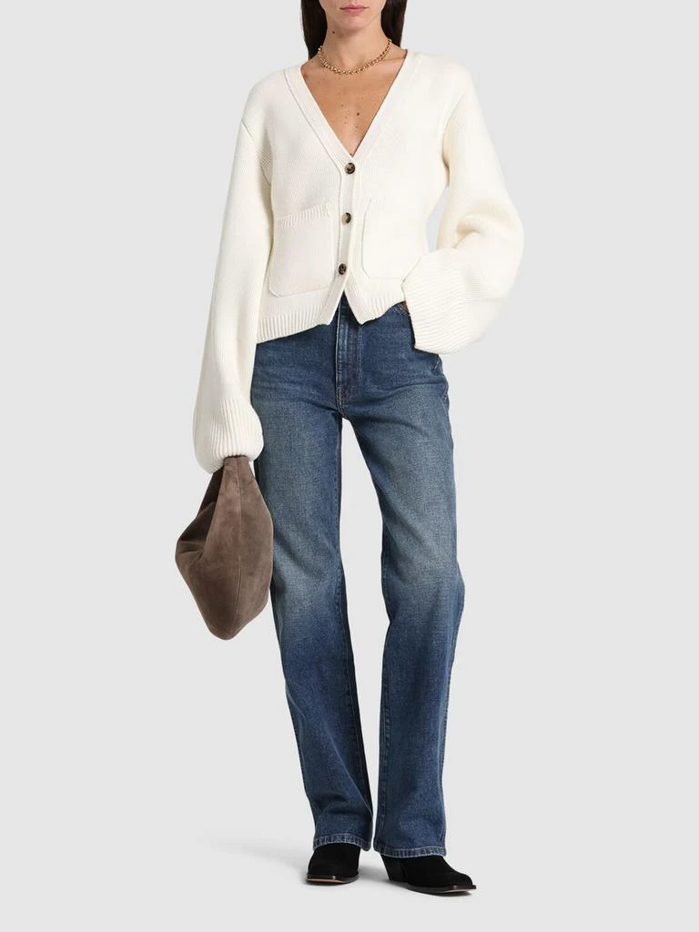 Khaite Danielle High Rise Straight Jeans 1
