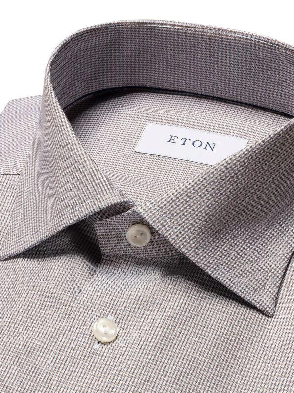 Eton Contemporary-Fit Micro Houndstooth Shirt 3