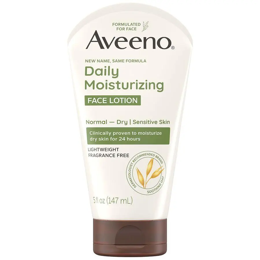 Aveeno Daily Moisturizing Face Lotion with Soothing Prebiotic Oat, Fragrance-Free