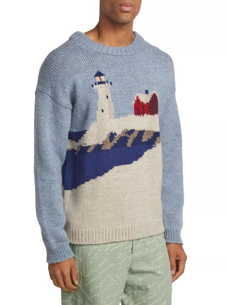 Bode Highland Lighthouse Wool Sweater 4