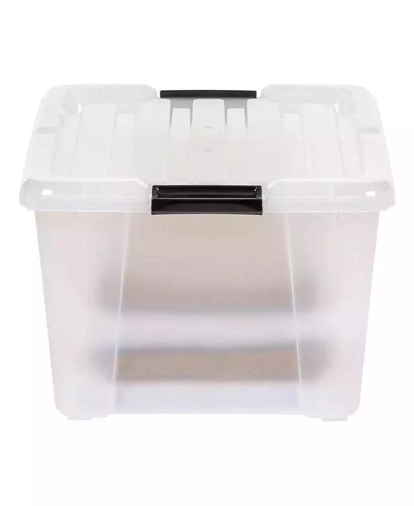 IRIS USA 45 Quart Plastic Storage Container Bin with Latching Lid, Clear, 4 Pack 4
