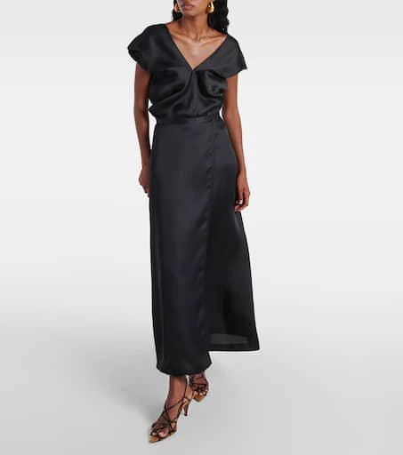 Khaite Mila silk maxi skirt 2