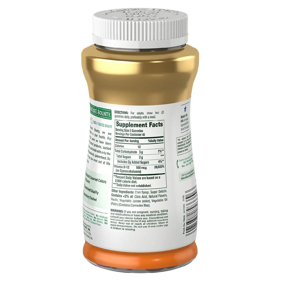 Nature
s Bounty B-12 Raspberry Mixed Berry and Orange Flavors 2