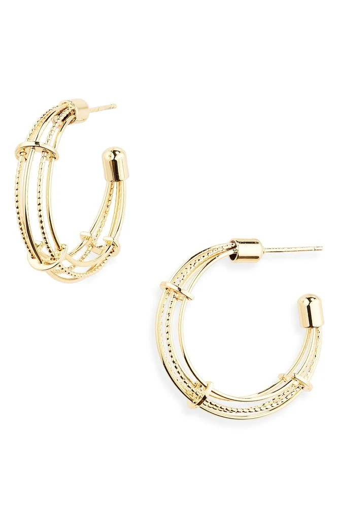 Area Stars Wire Hoop Earrings 1