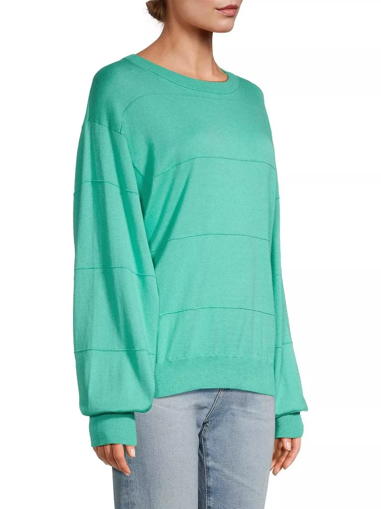 CRUSH CASHMERE Balou Striped Cotton-Blend Sweater 4