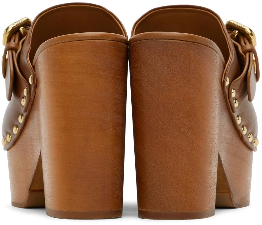 Chloé Brown Jeannette Wedge Clogs 2