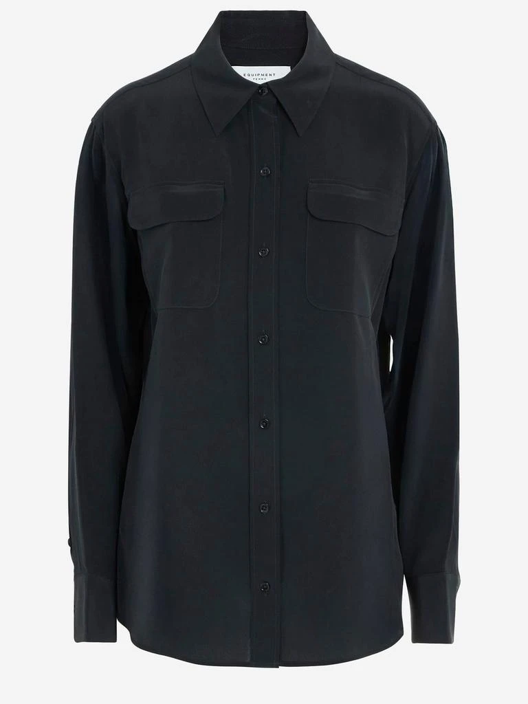 Equipment Equipment Button-Up Long Sleeve Top 1
