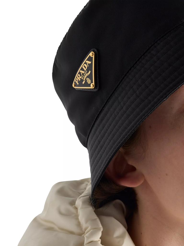 Prada bucket hat online black