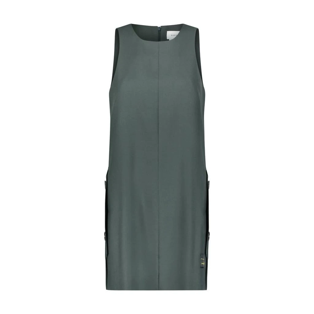 Marina Moscone Women's Sleeveless Tabard Dress In Verde Alpi 1