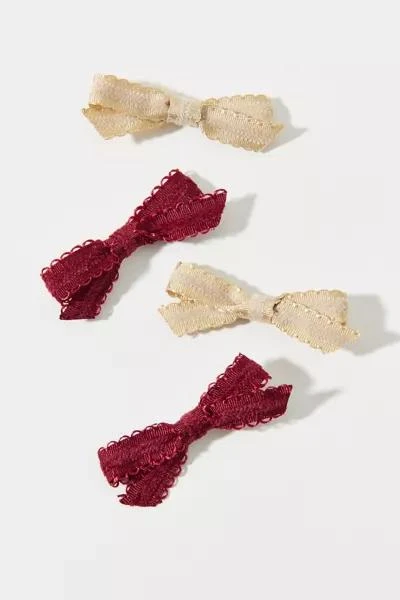 Urban Outfitters Mini Hair Bow Clip Set 2