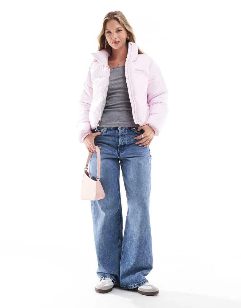 Columbia Columbia Puffect II cropped puffer jacket in pink dawn 3