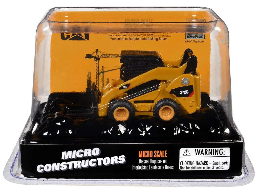 Diecast Masters CAT Caterpillar 272C Skid Steer Loader with Pallet Fork Yellow "Micro-Constructor" Series