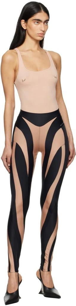 Mugler Beige Pierced Bodysuit 5