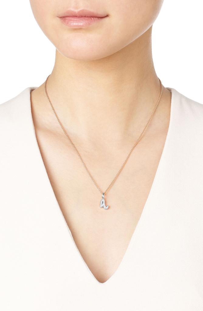 Monica Vinader Alphabet Diamond Pavé Pendant Charm