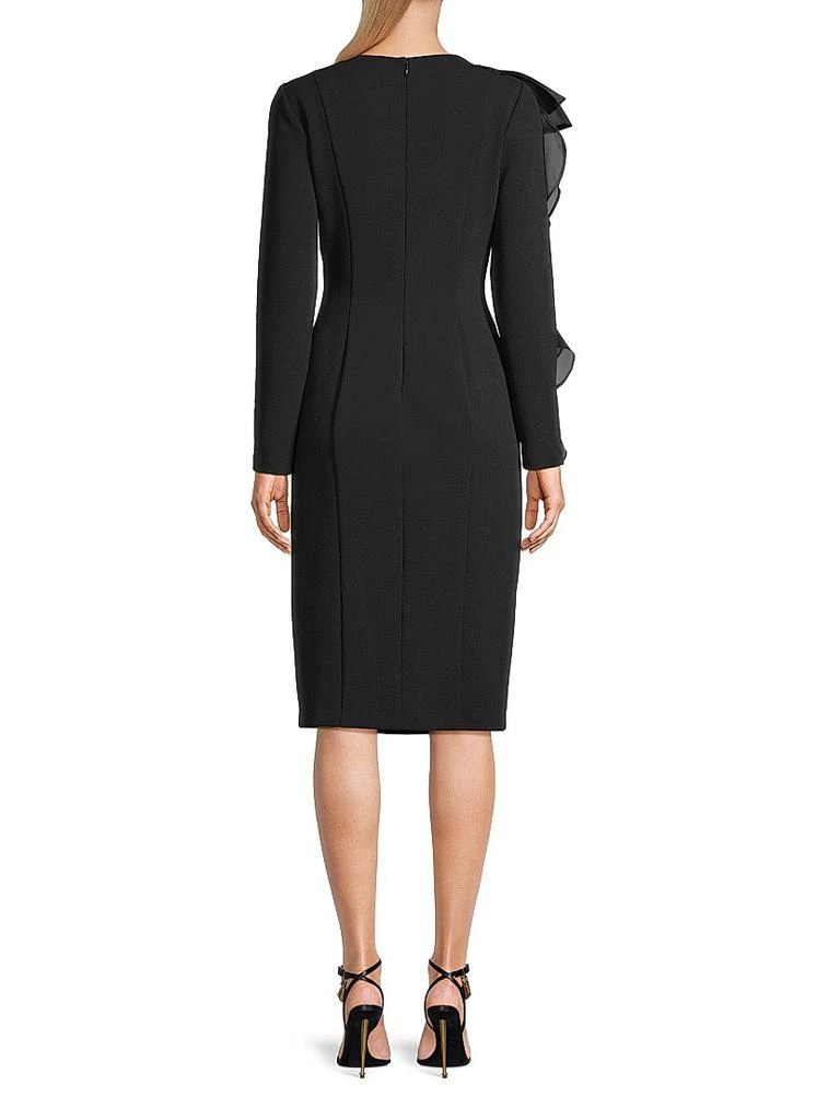 Aidan Mattox Ruffle-Sleeve Sheath Dress 5