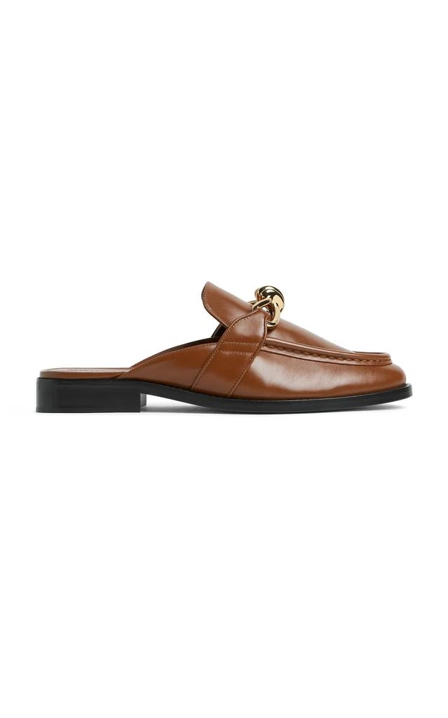 Bottega Veneta Bottega Veneta Astaire Calfskin Loafer Mules - Moda Operandi